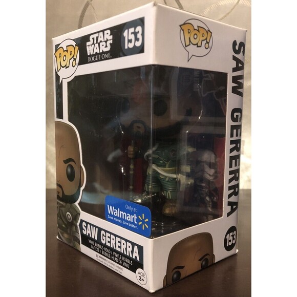 Funko Pop Star Wars Rogue One Saw Gerrera #153 Walmart Exclusive Vinyl Figure - Picture 8 of 10